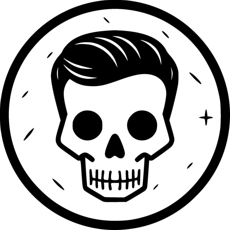 Skulls, Black and White Vector illustration