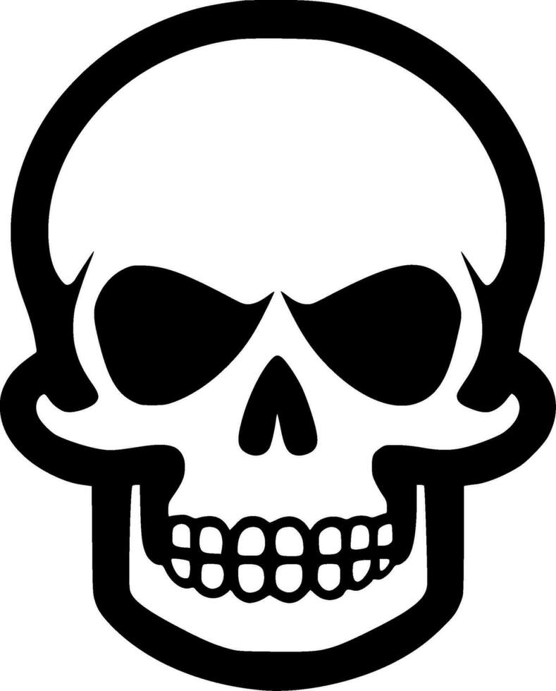 Skull, Minimalist and Simple Silhouette - Vector illustration