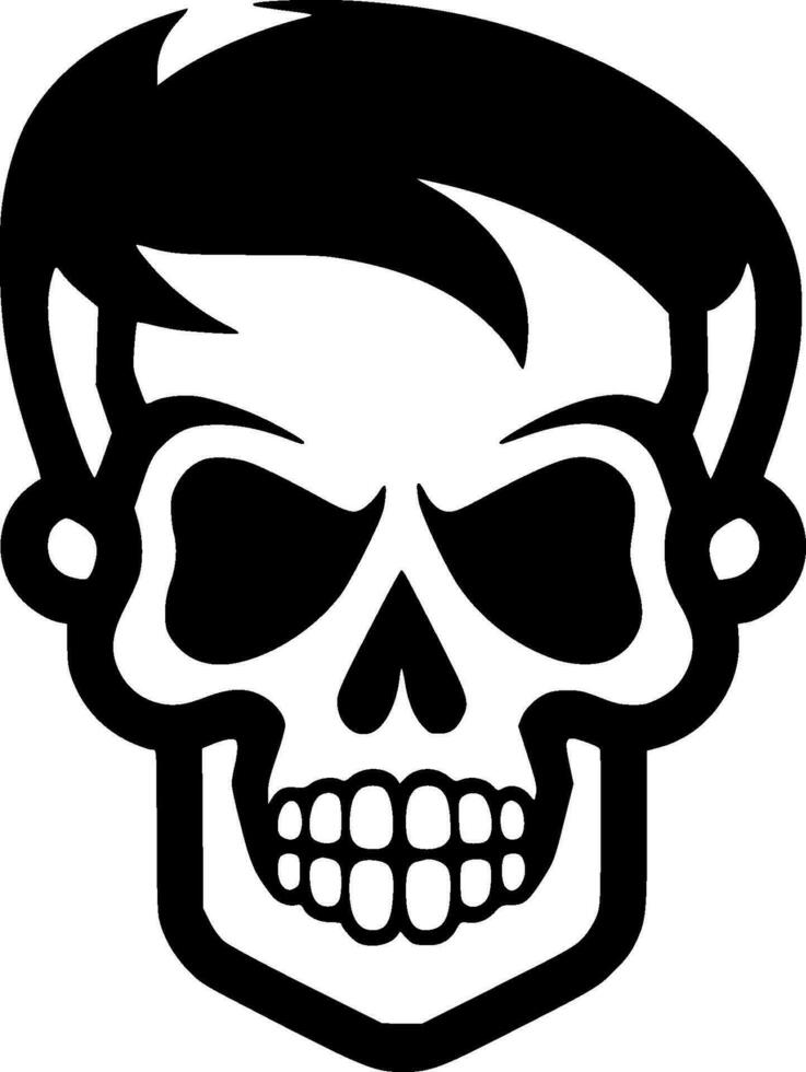 Skull, Minimalist and Simple Silhouette - Vector illustration