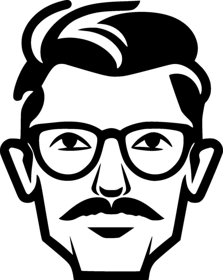 profesor - negro y blanco aislado icono - vector ilustración