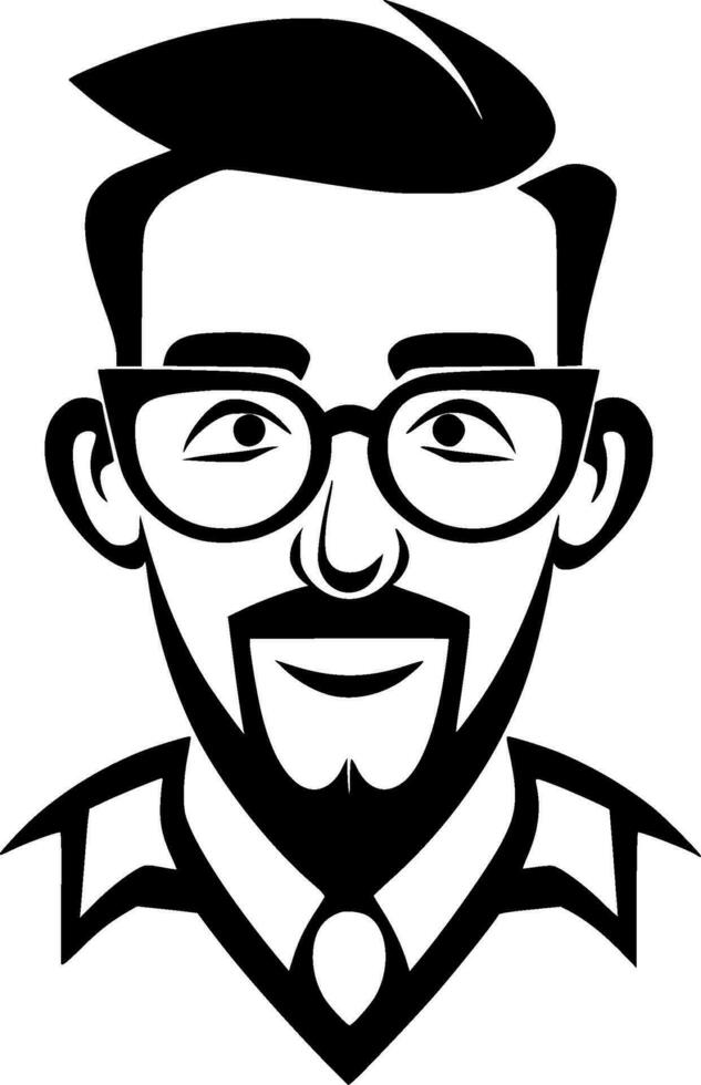 Teacher - Black and White Isolated Icon - Vector illustration