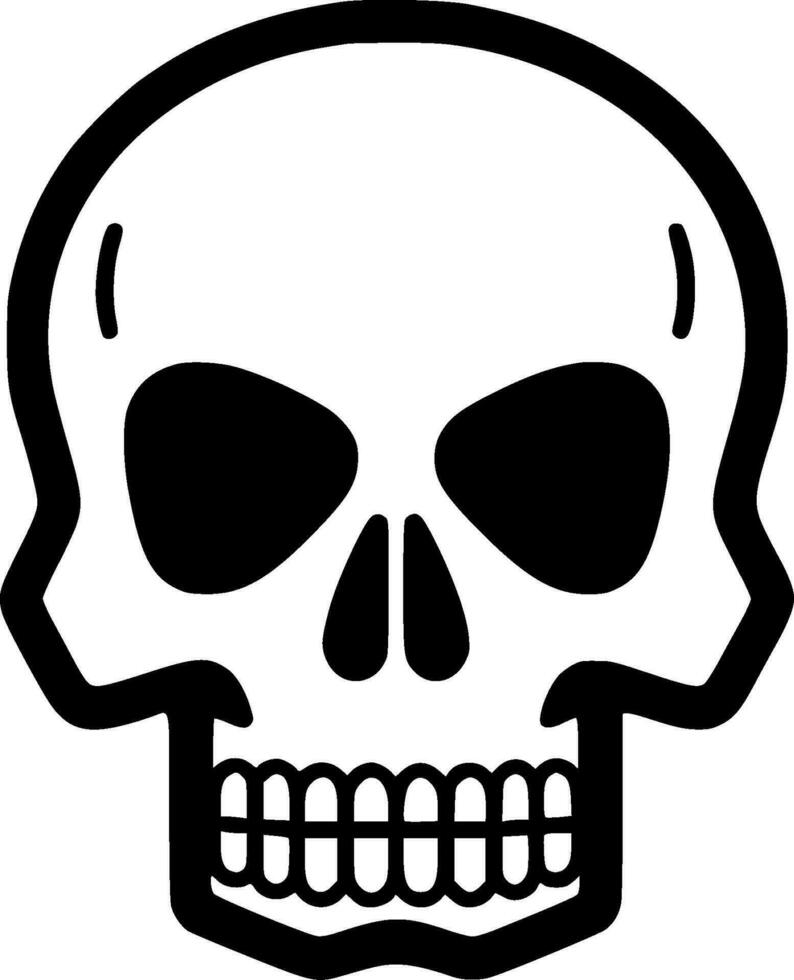 Skeleton, Black and White Vector illustration
