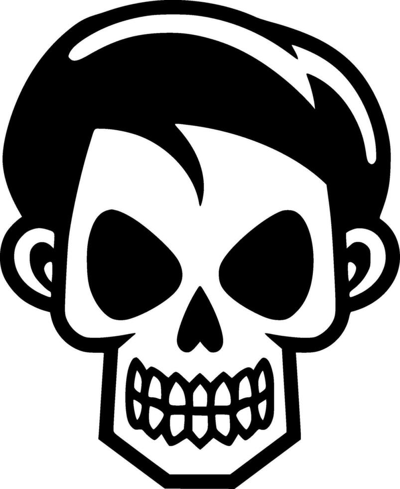 Skull - Minimalist and Flat Logo - Vector illustration