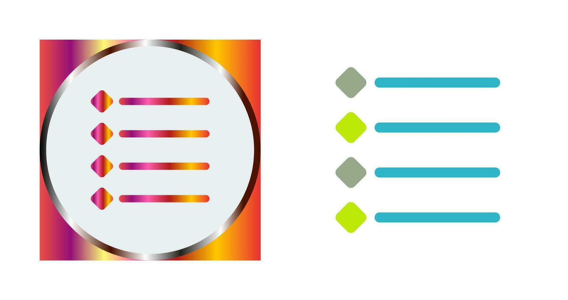 Unique Bulleted list Vector Icon