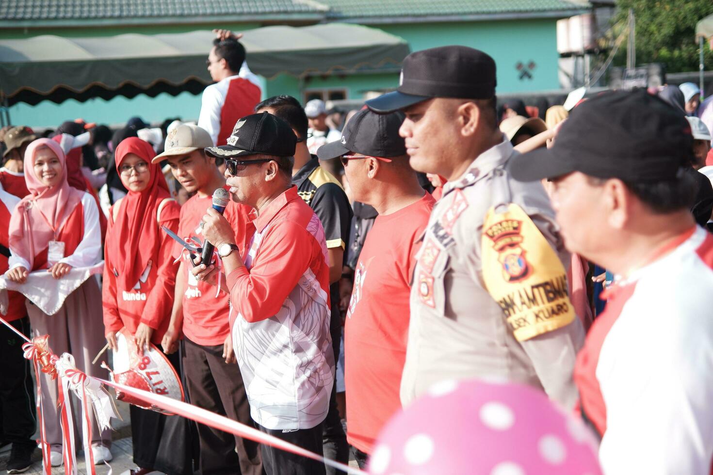 Kuaro Kalimantan Timur, Indonesia 17 August 2023. celebrate the 78th Indonesian Independence Day with the villagers photo
