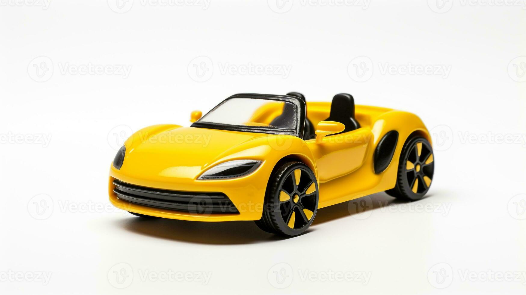 Displaying a 3D miniature Electric car. Generative AI photo