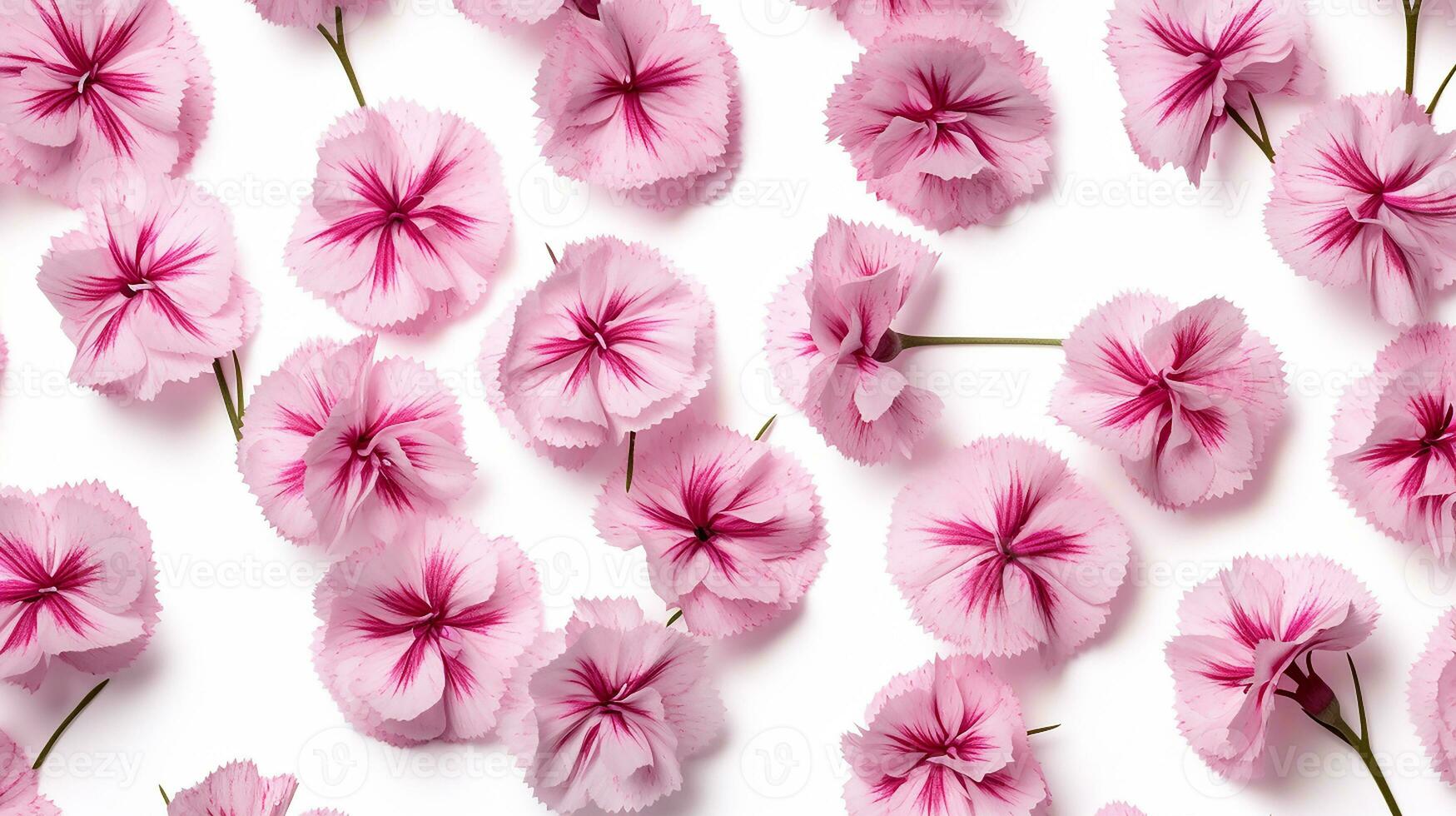 dianthus flor estampado antecedentes. flor textura antecedentes. generativo ai foto