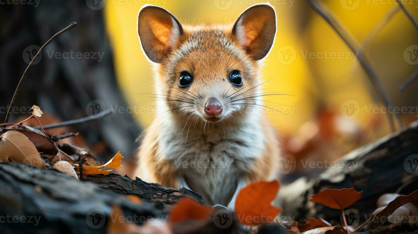 Close-up photo of a Quoll looking any direction. Generative AI