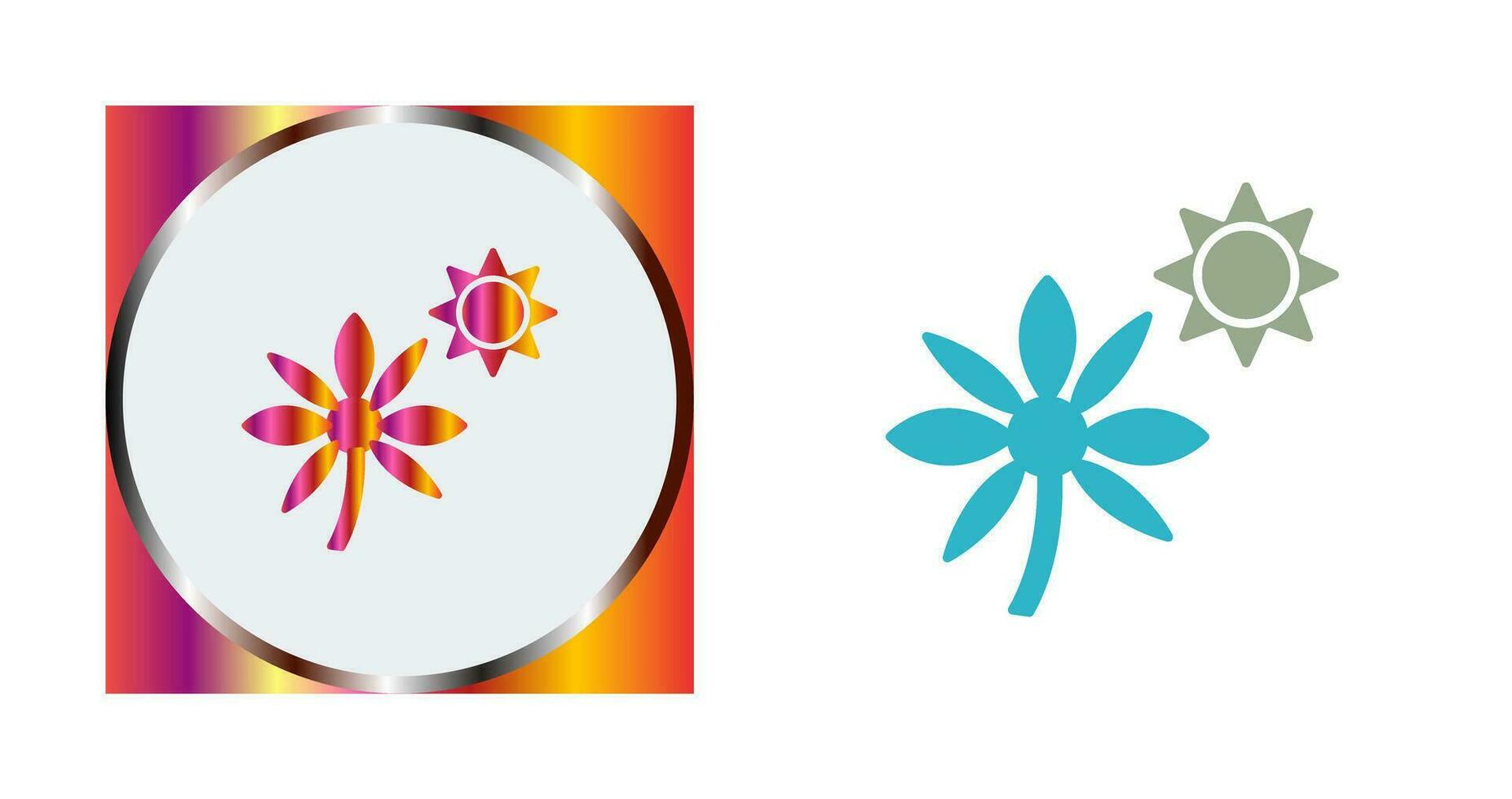 Flower in sunlight Vector Icon