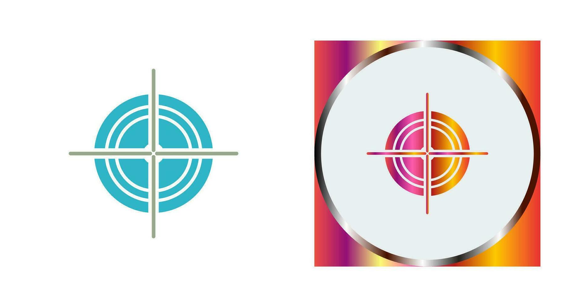 Unique Target Vector Icon