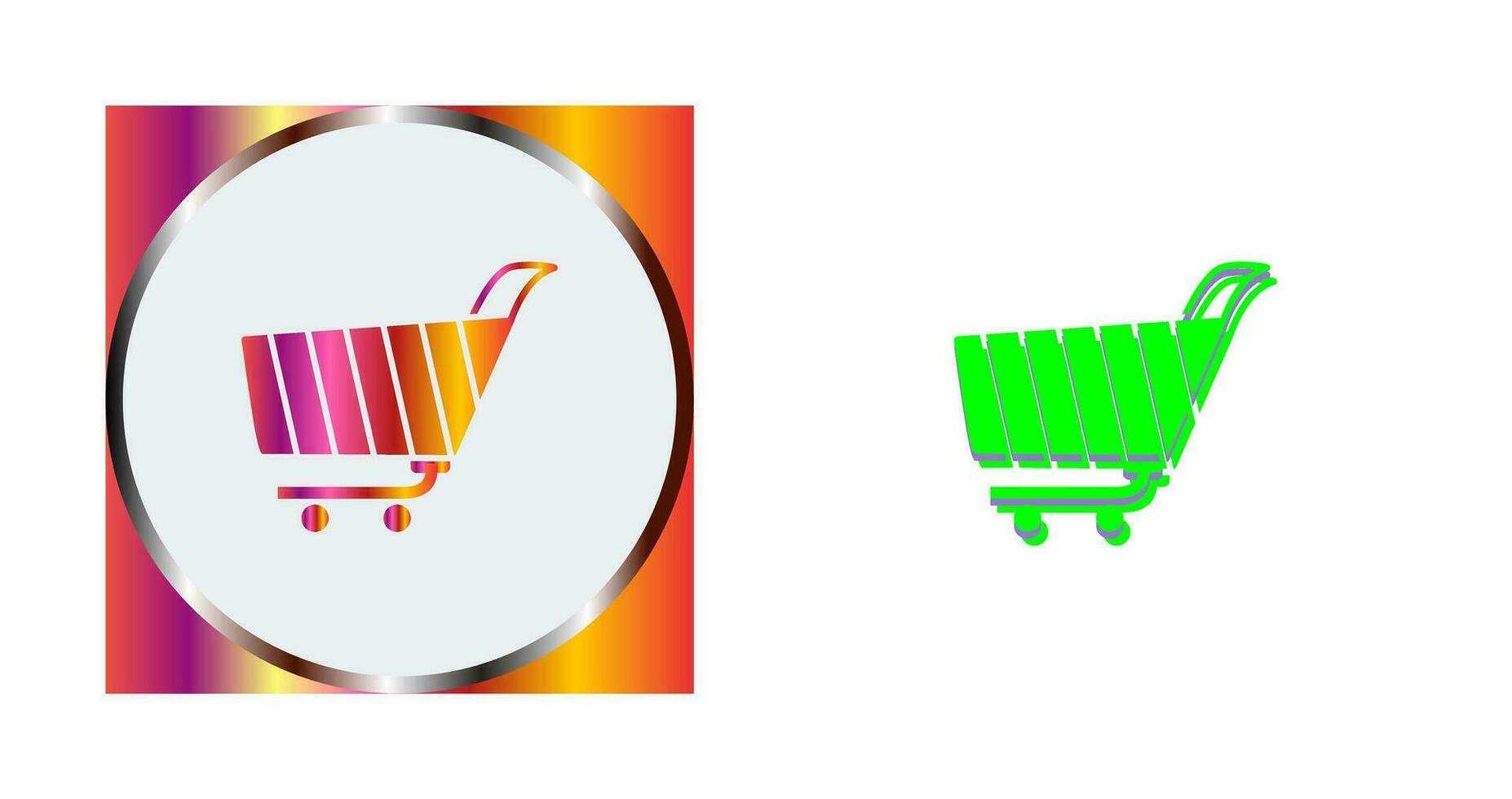 icono de vector de carrito de compras único