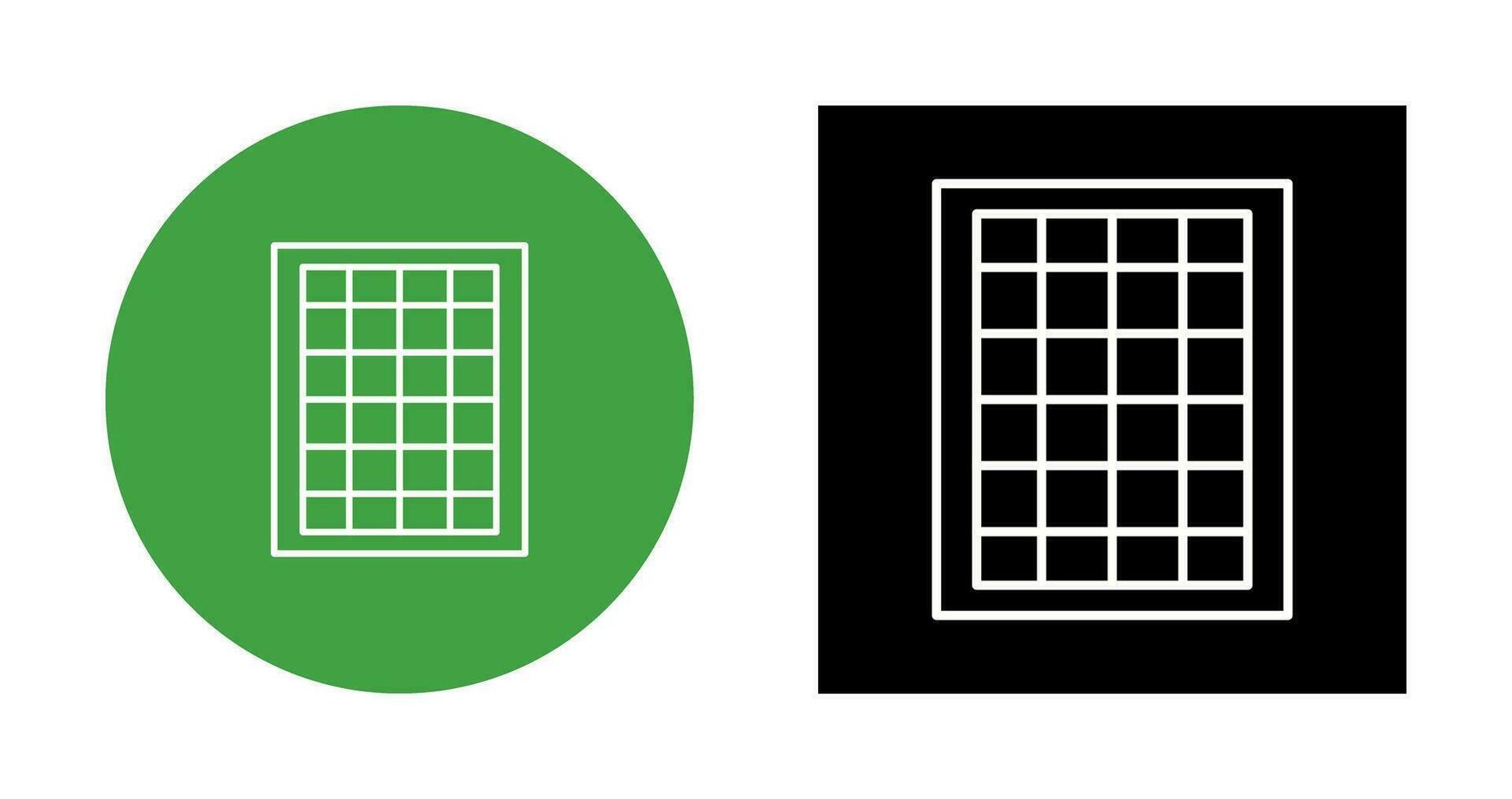 Table of Rates Vector Icon