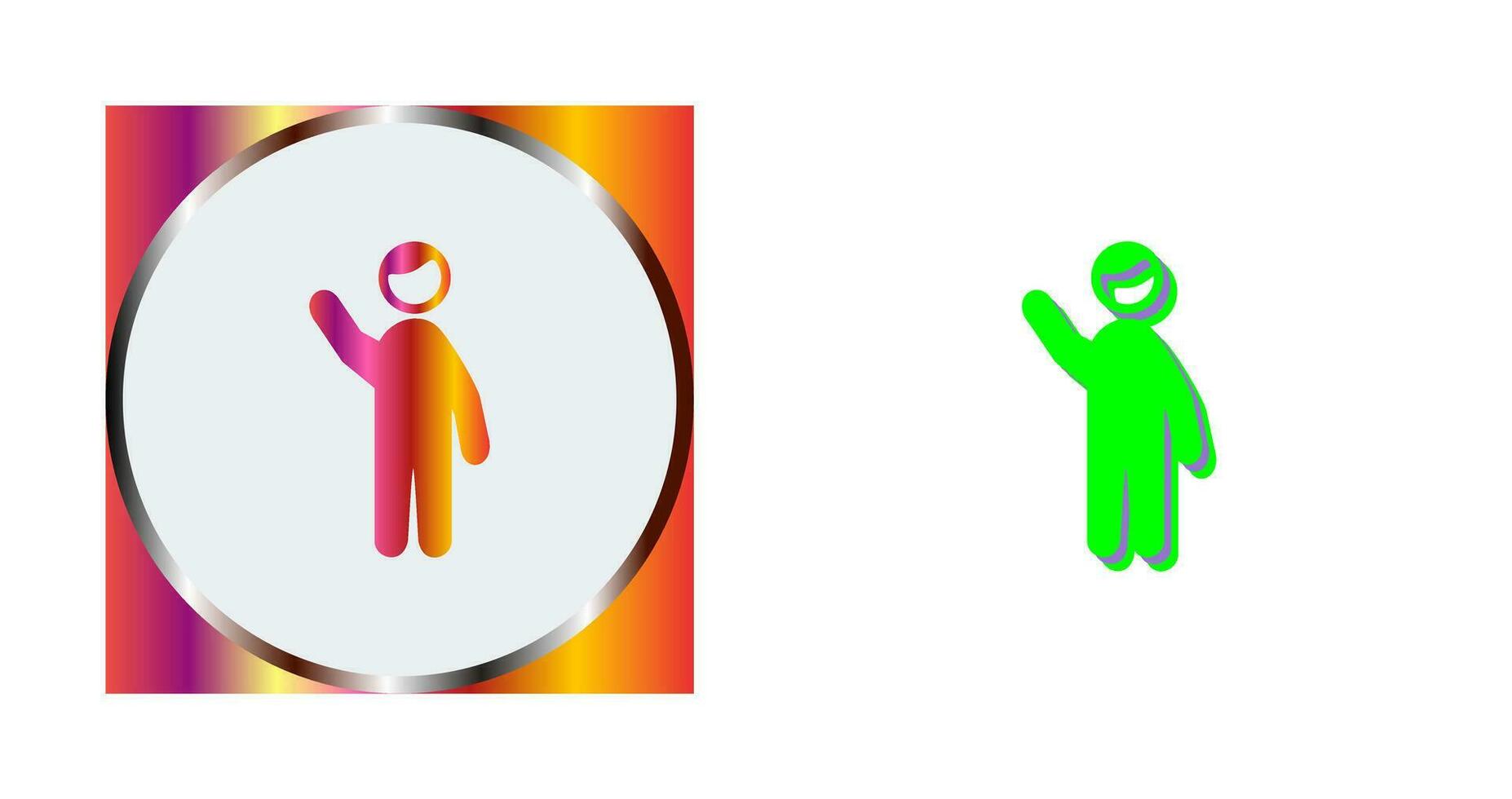 Waving to people Vector Icon