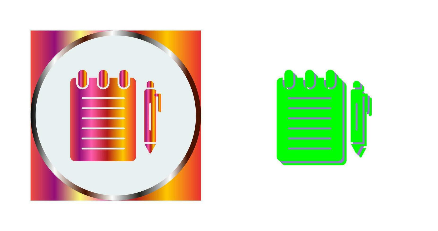 icono de vector de bloc de notas