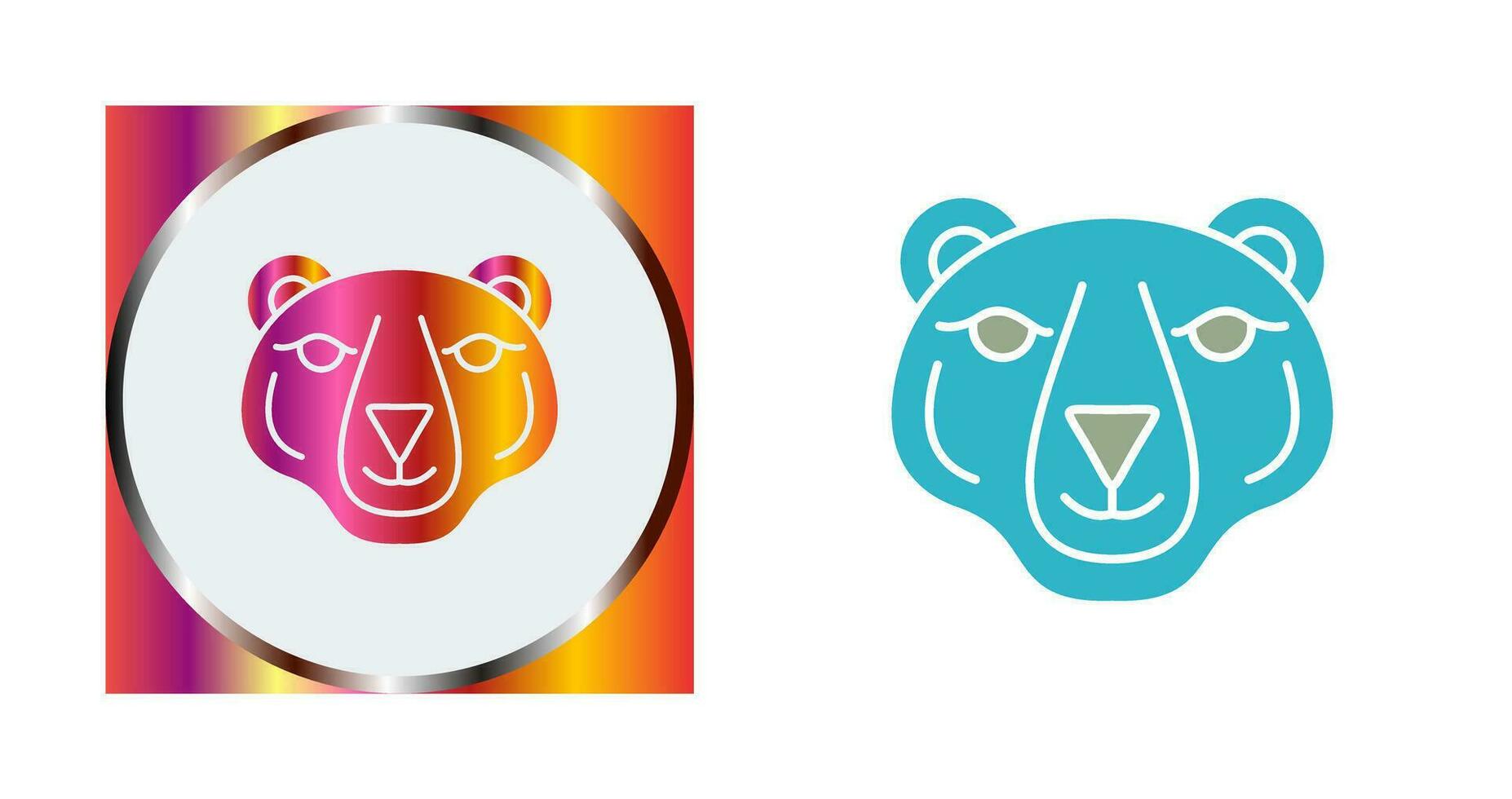 icono de vector de oso polar