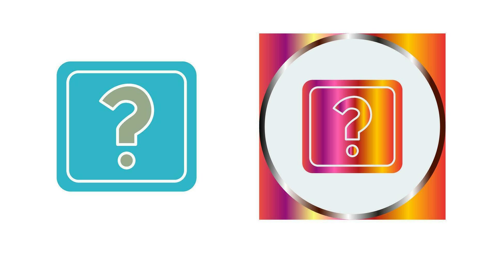Unique Question Mark Vector Icon