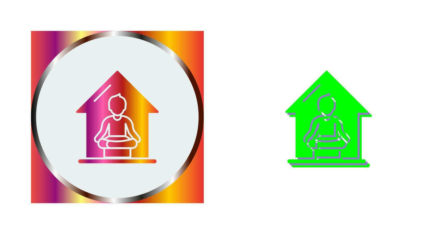 Yoga At home Vector Icon