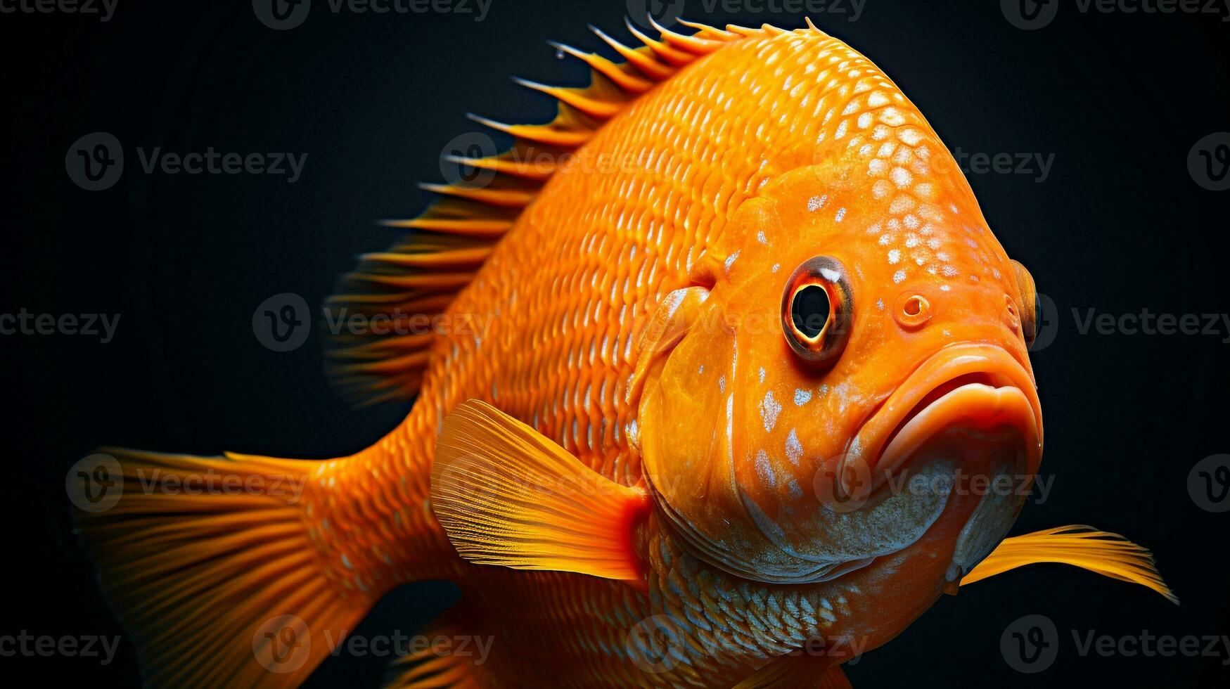 Wildlife photography of Photo of Tang Fish. Generative AI