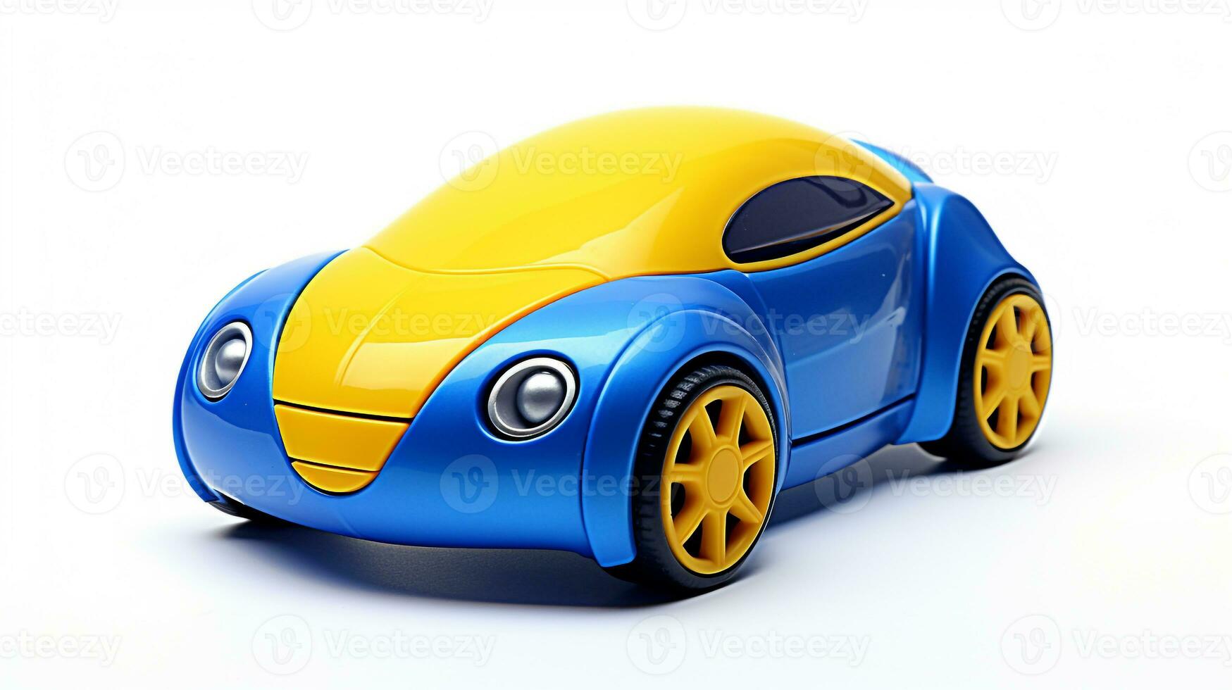 Displaying a 3D miniature Electric car. Generative AI photo