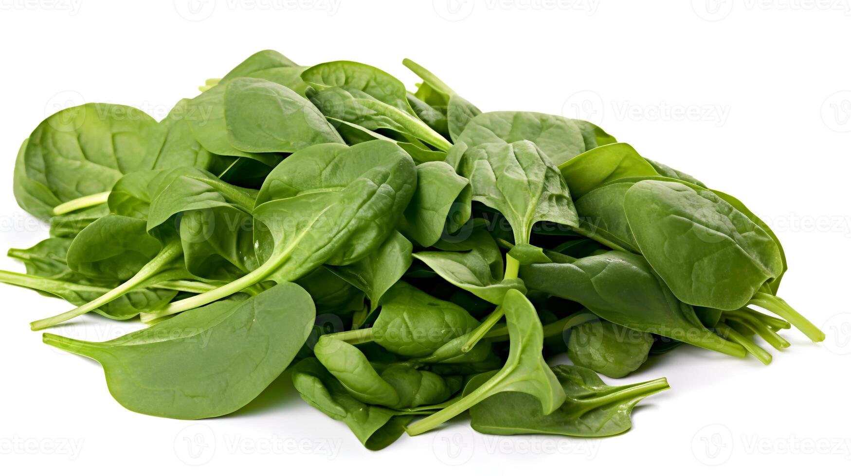 Photo of Spinach isolated on white background.