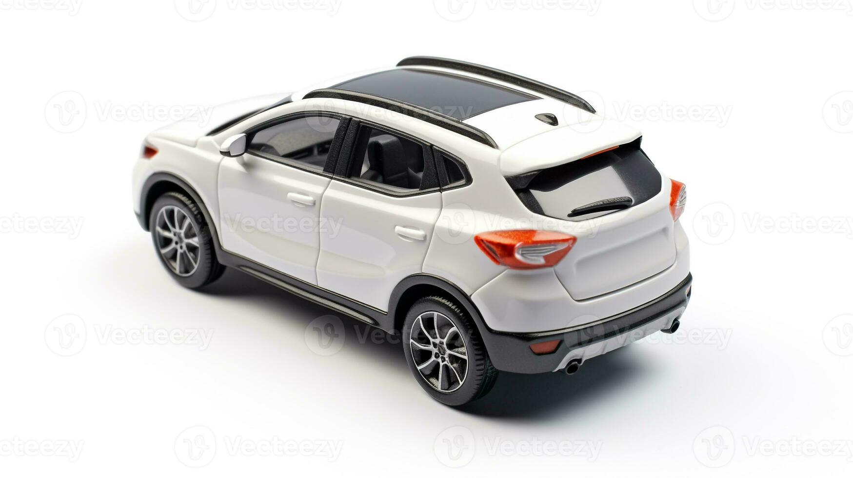 Displaying a 3D miniature SUV - Sports Utility Vehicle. Generative AI photo