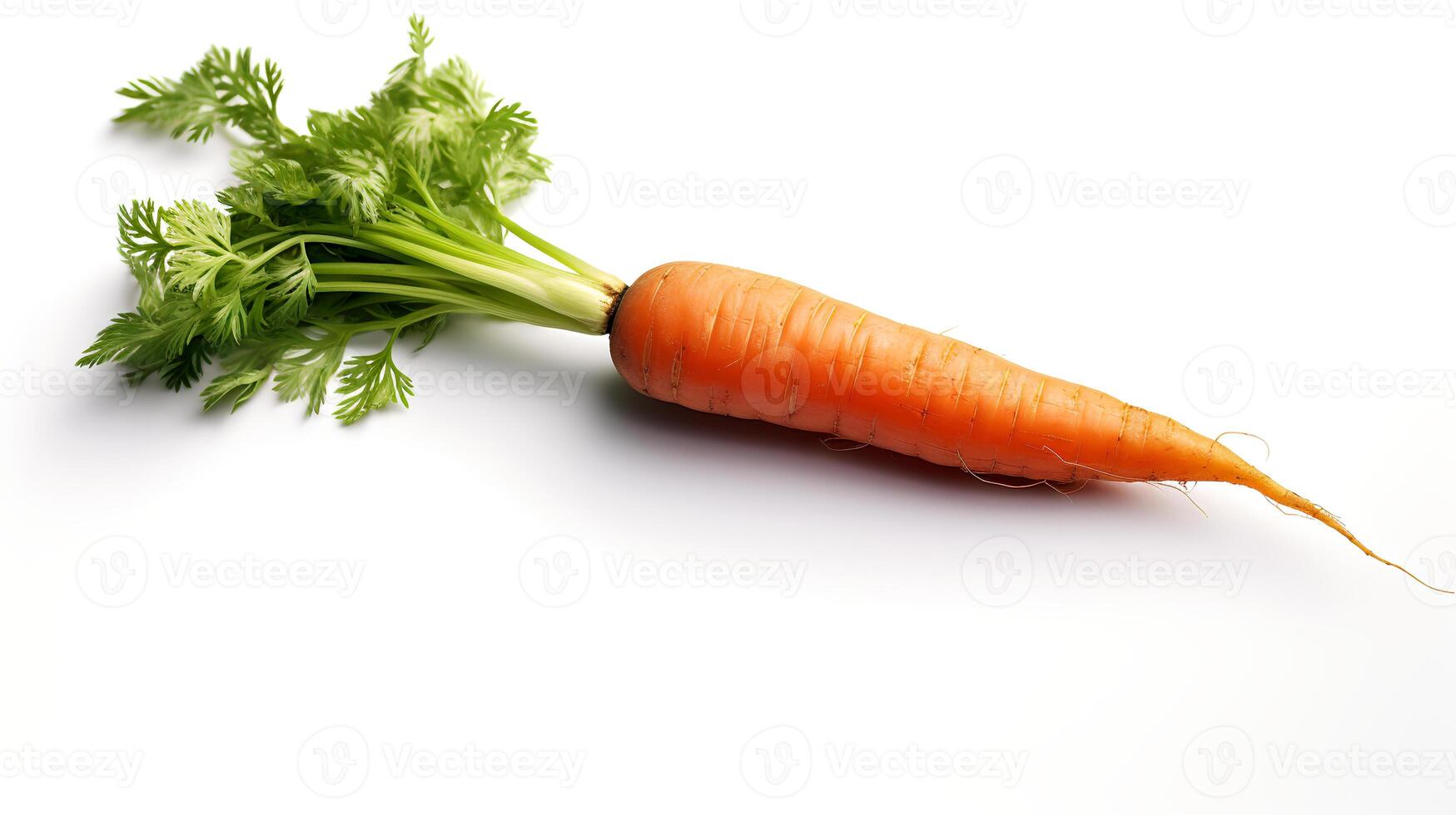 Photo of Carrot isolated on white background. generative ai