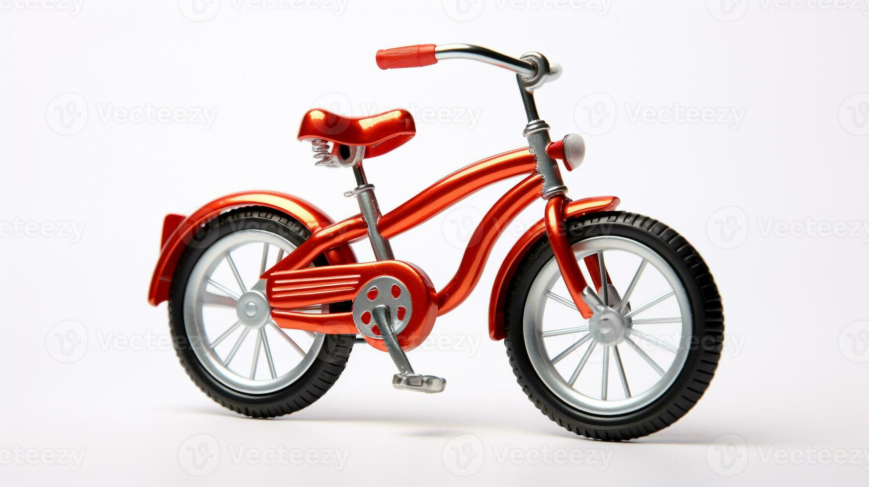 Displaying a 3D miniature Cruiser Bike. Generative AI photo