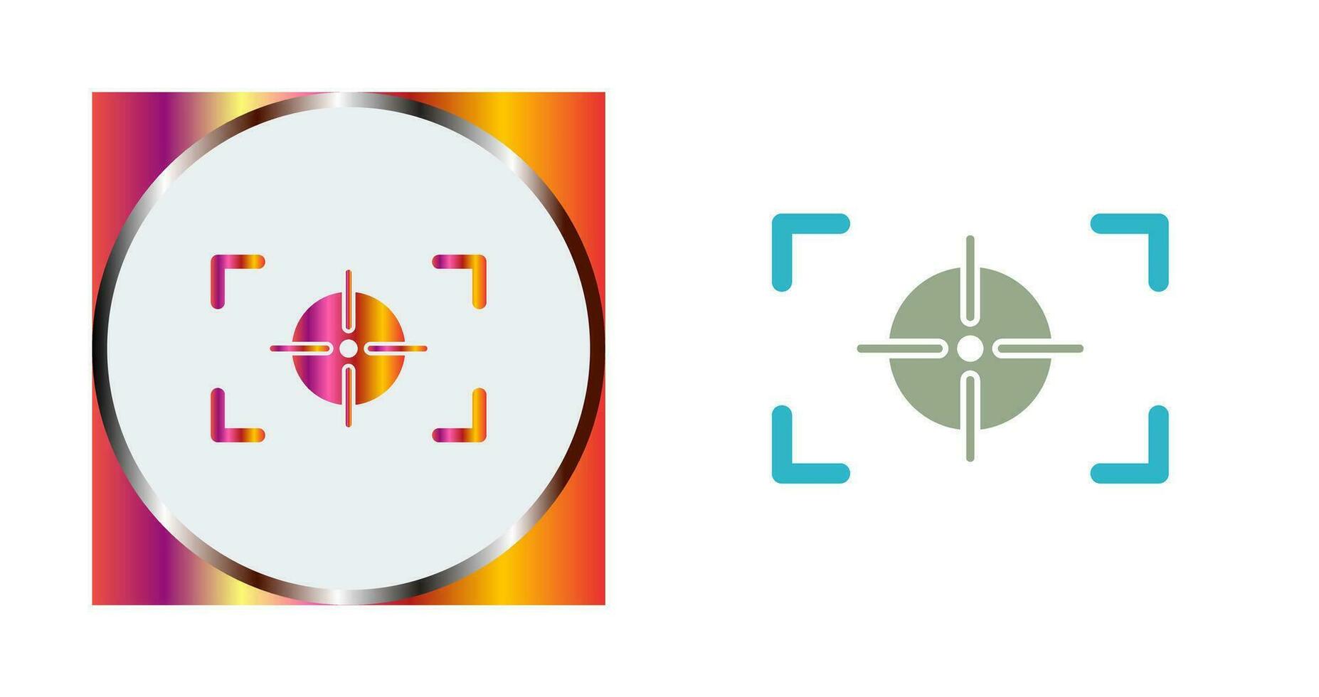 Unique Focus Horizontal Vector Icon