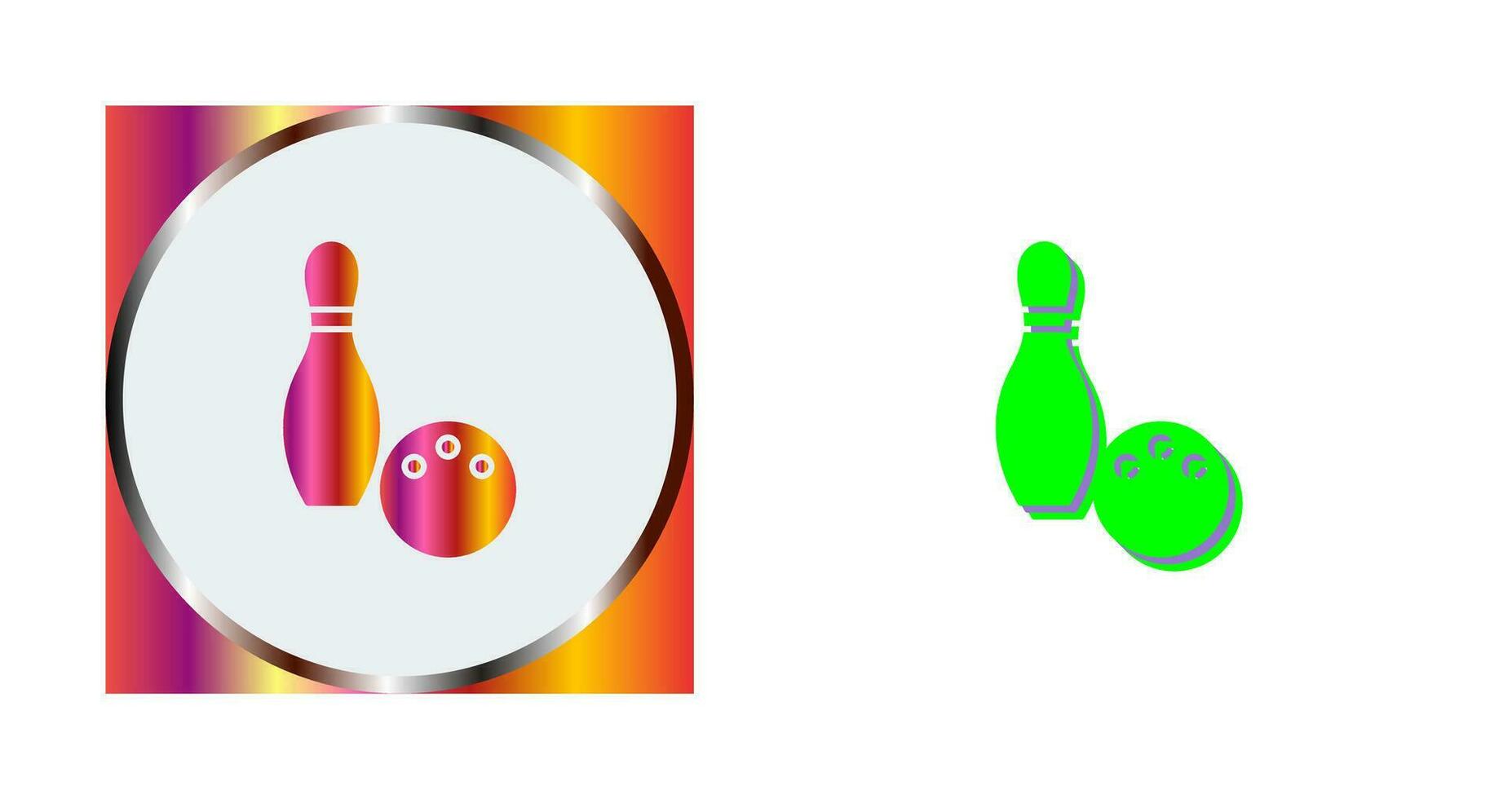 Unique Bowling Vector Icon