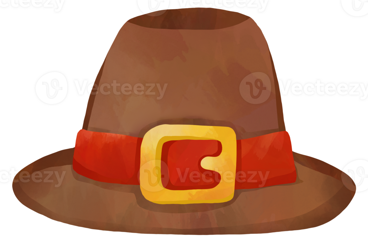 Watercolor Pilgrim Hat png