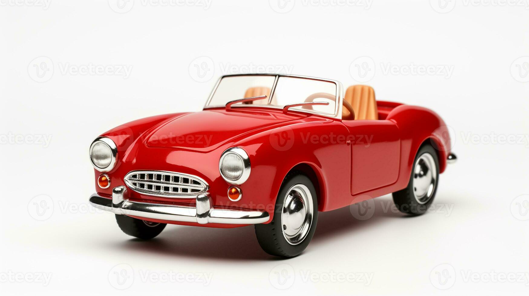 Displaying a 3D miniature Convertible Car. Generative AI photo