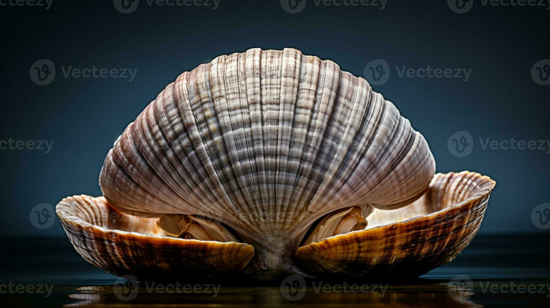 Wildlife photography of Photo of Quahog Clam. Generative AI