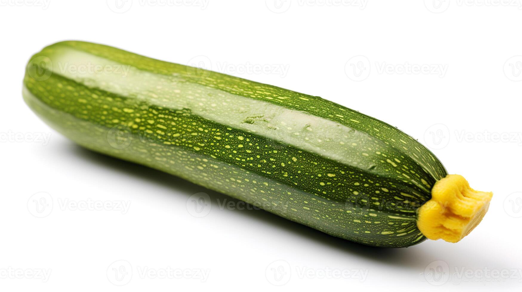 Photo of Zucchini isolated on white background. generative ai