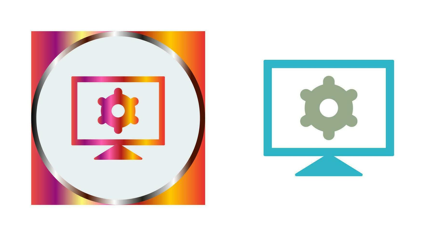 Computer Settings Vector Icon