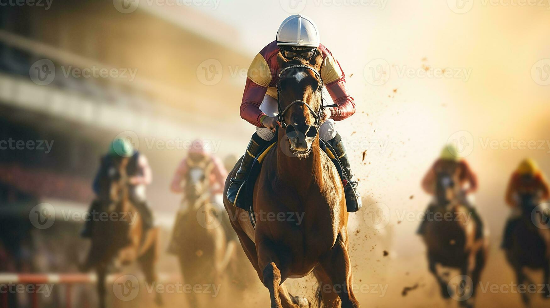 Horse racing's photo. Generative AI photo