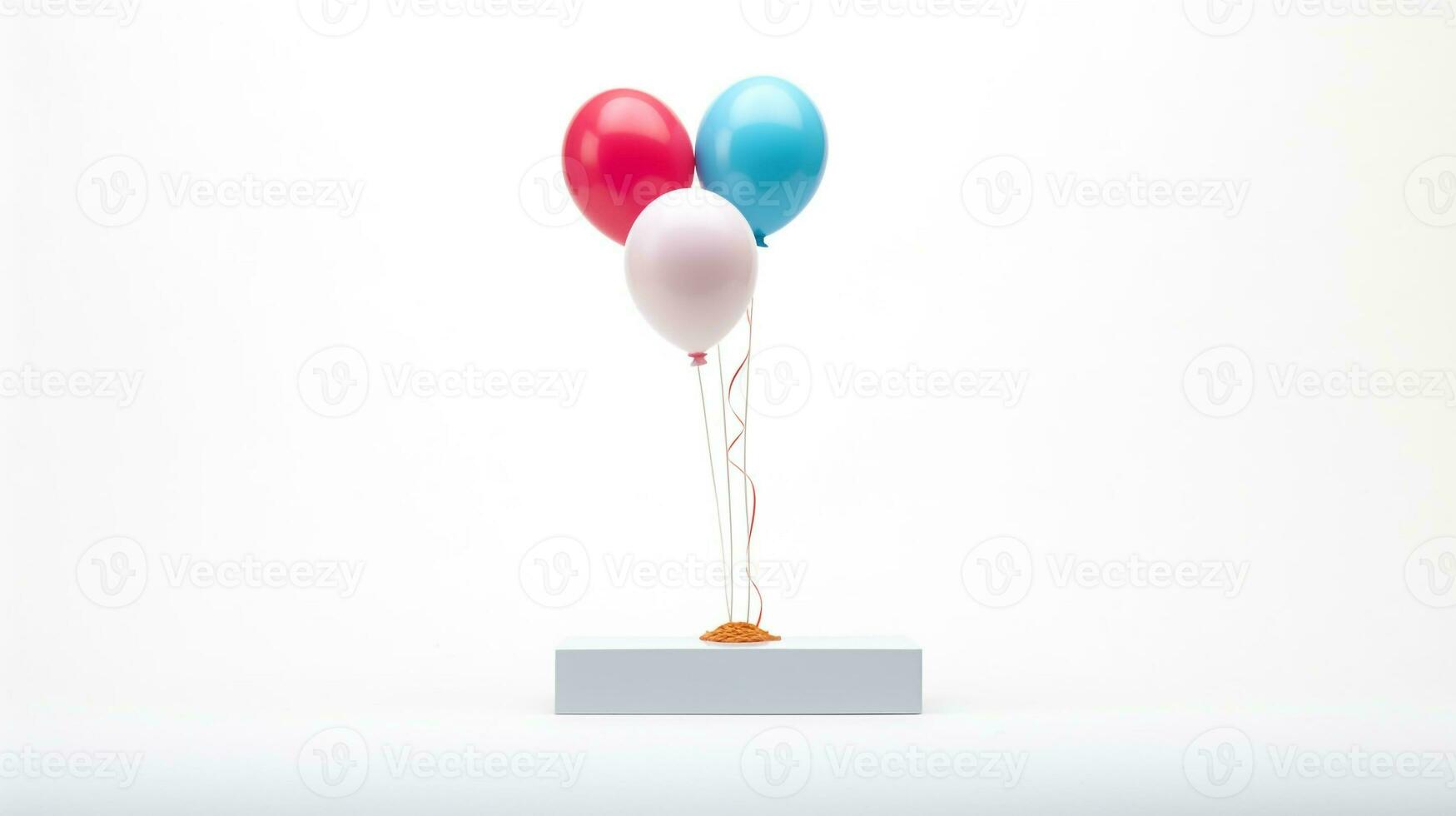 Displaying a 3D miniature Tethered Balloon. Generative AI photo