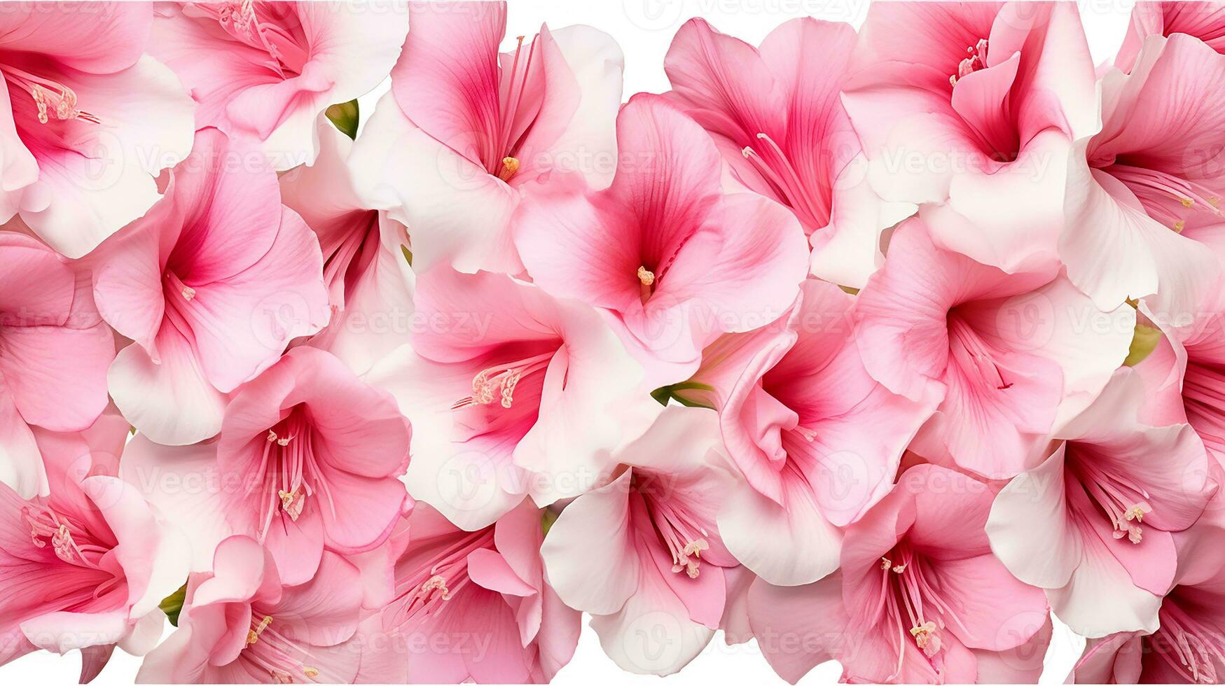 Gladiola flower patterned background. Flower texture background. Generative AI photo