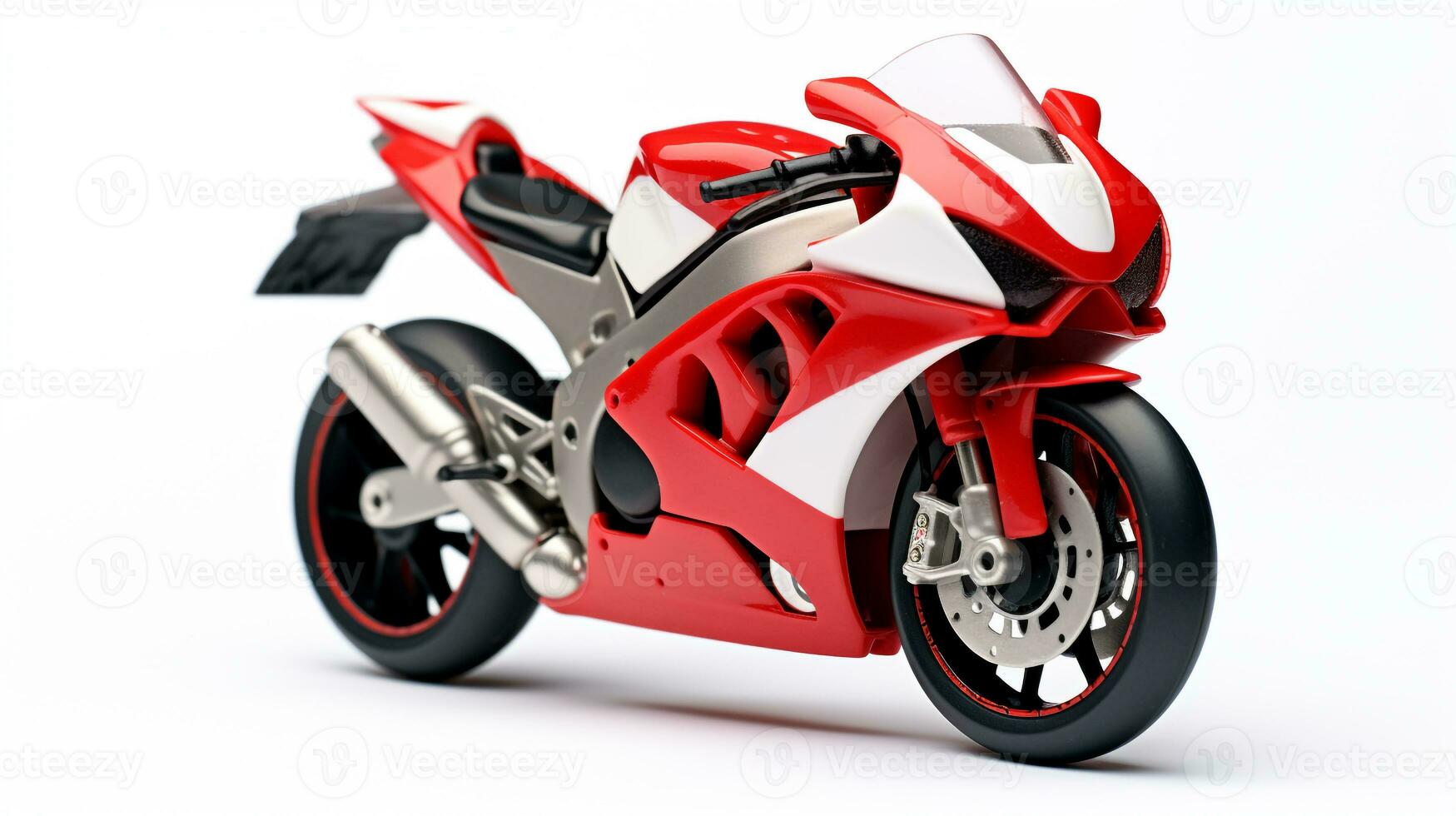 Displaying a 3D miniature Sport Bike. Generative AI photo