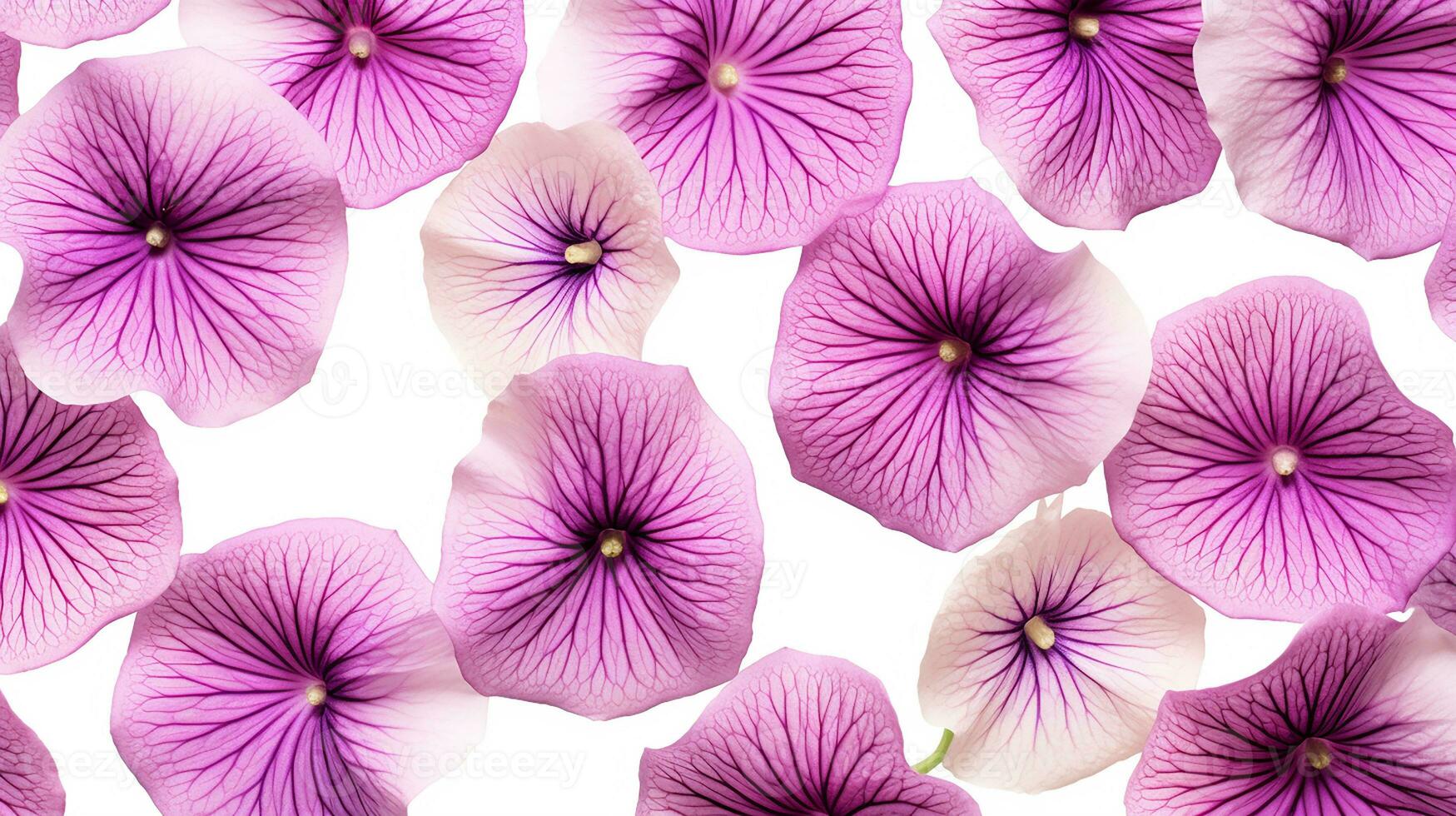 Gloxinia flower patterned background. Flower texture background. Generative AI photo