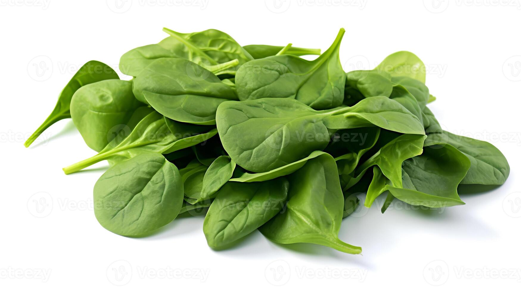 Photo of Spinach isolated on white background.