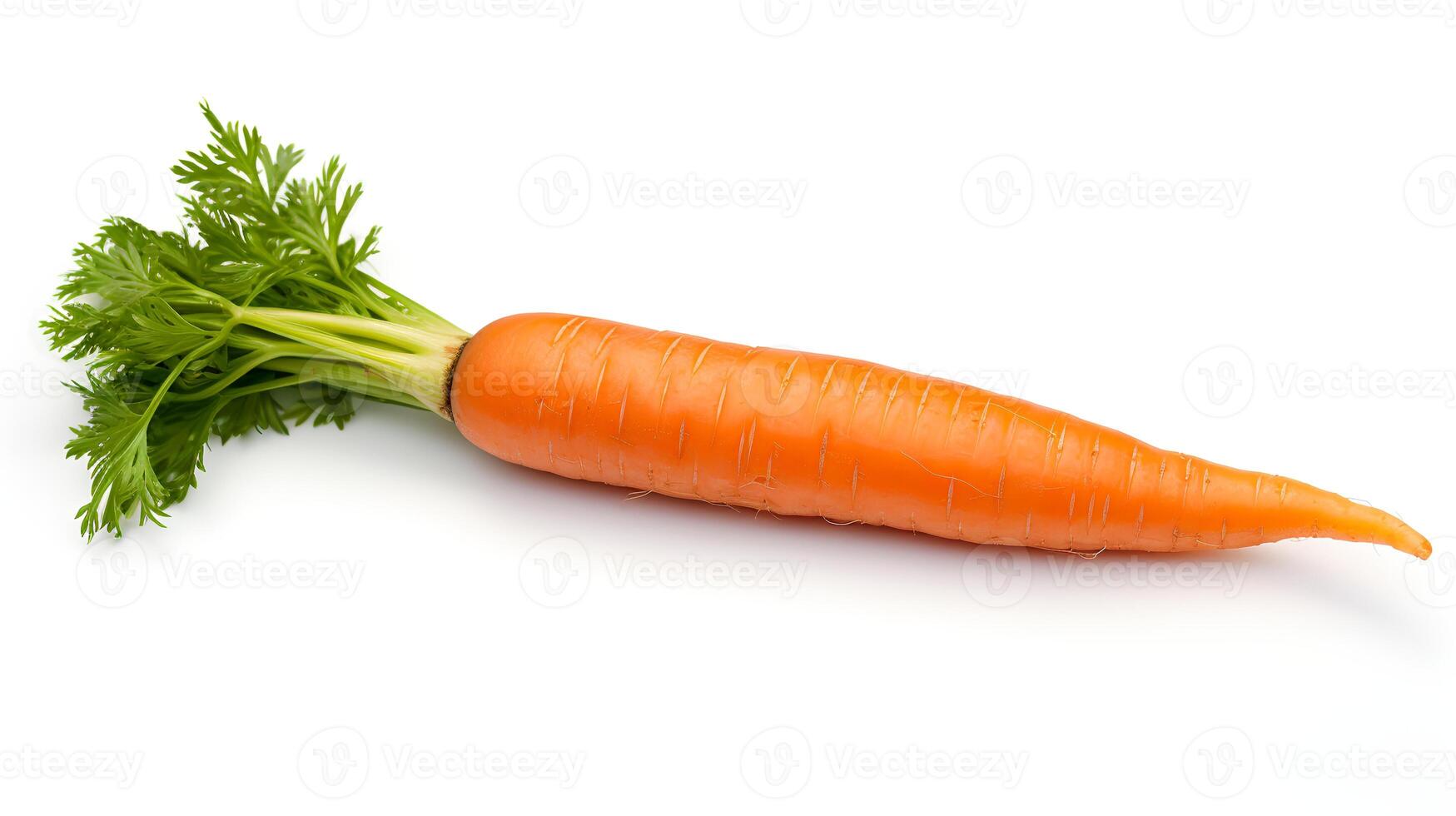 Photo of Carrot isolated on white background. generative ai