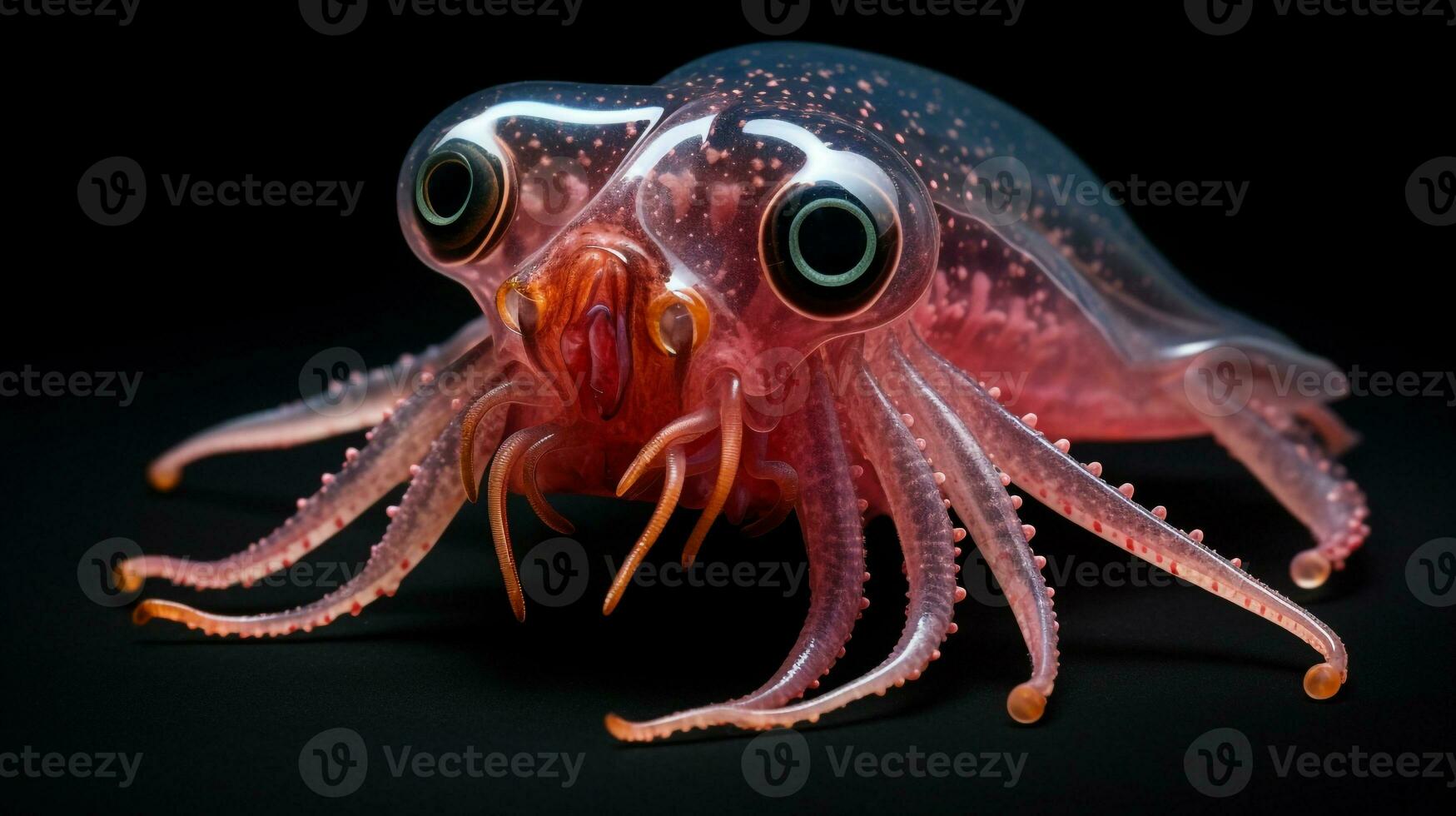 Wildlife photography of Photo of Vampire Squid. Generative AI