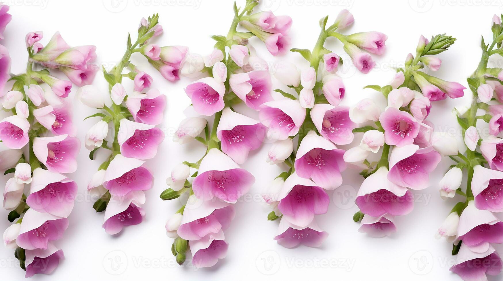 Foxglove flower patterned background. Flower texture background. Generative AI photo