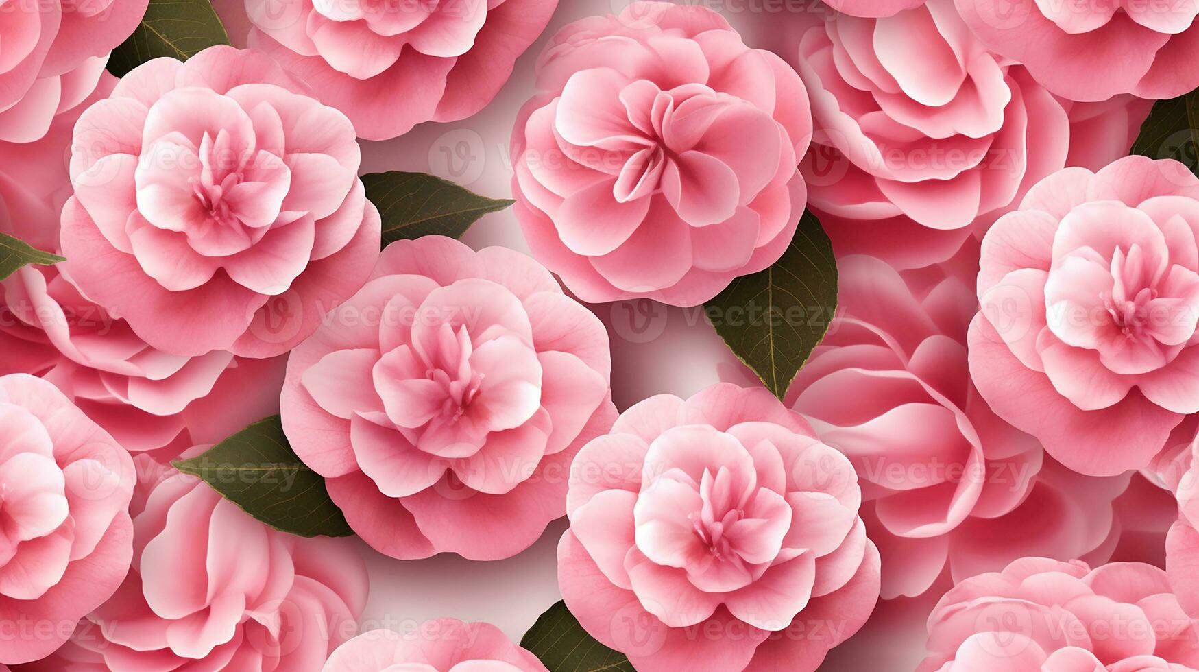 Camellia flower pattern background. Flower background texture. Generative AI photo