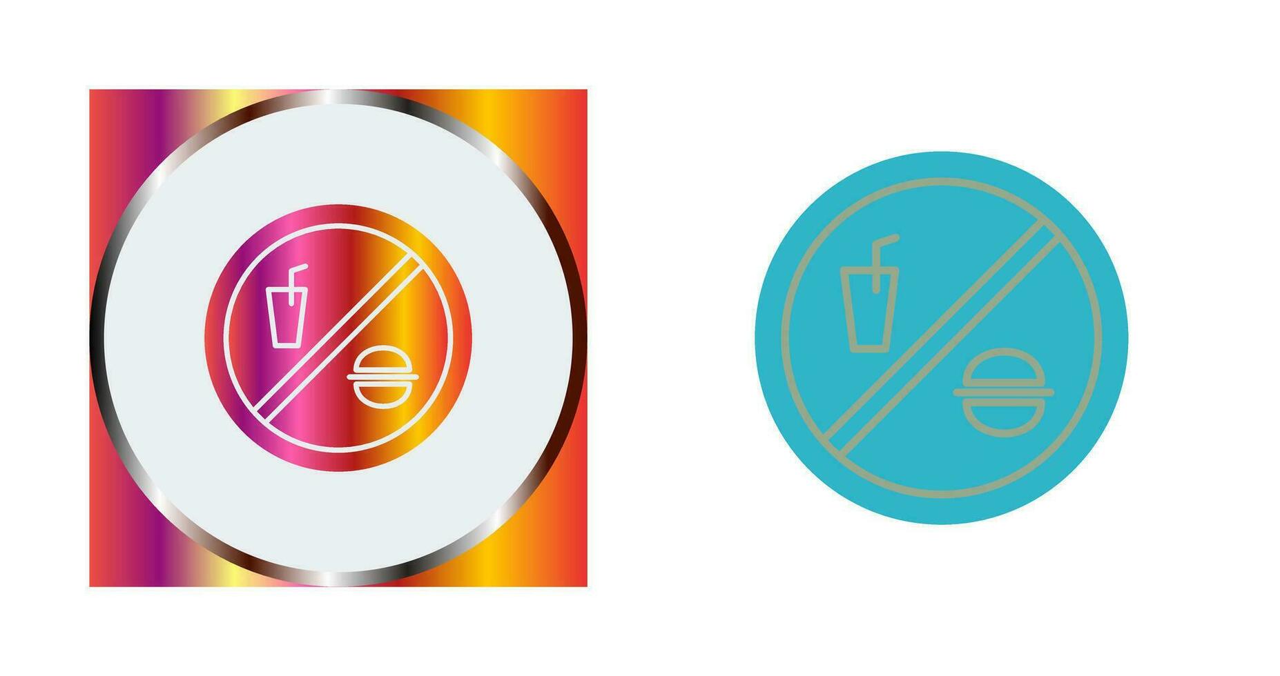 No Food or Drinks Vector Icon