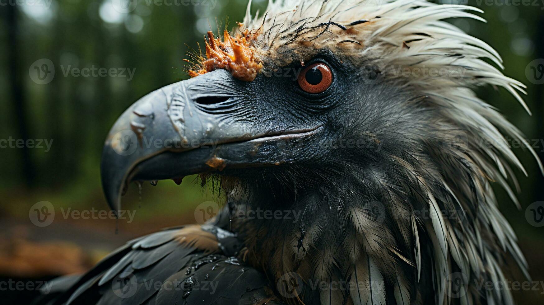Close-up photo of a Vulture looking any direction. Generative AI