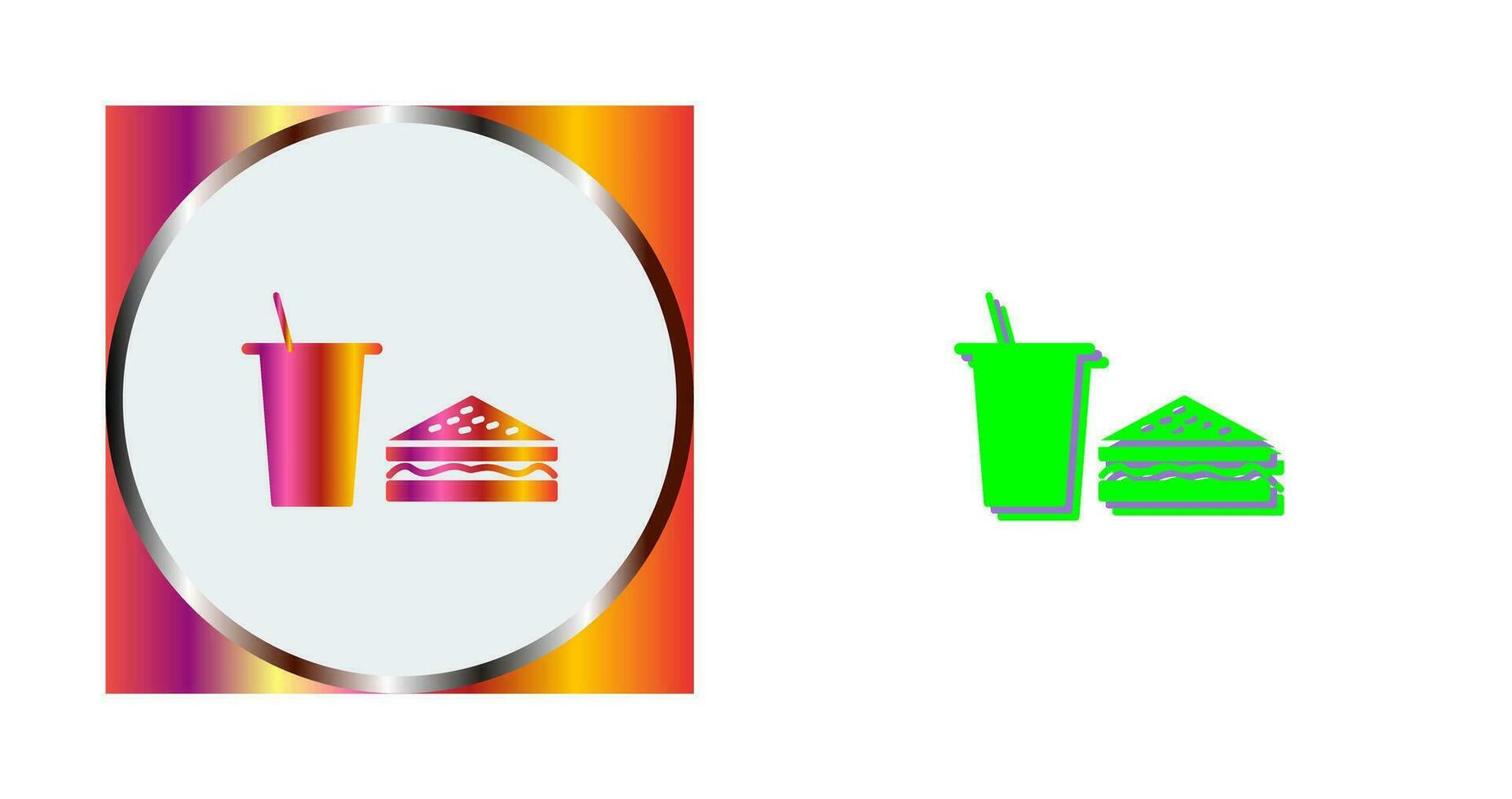 Unique Lunch Vector Icon