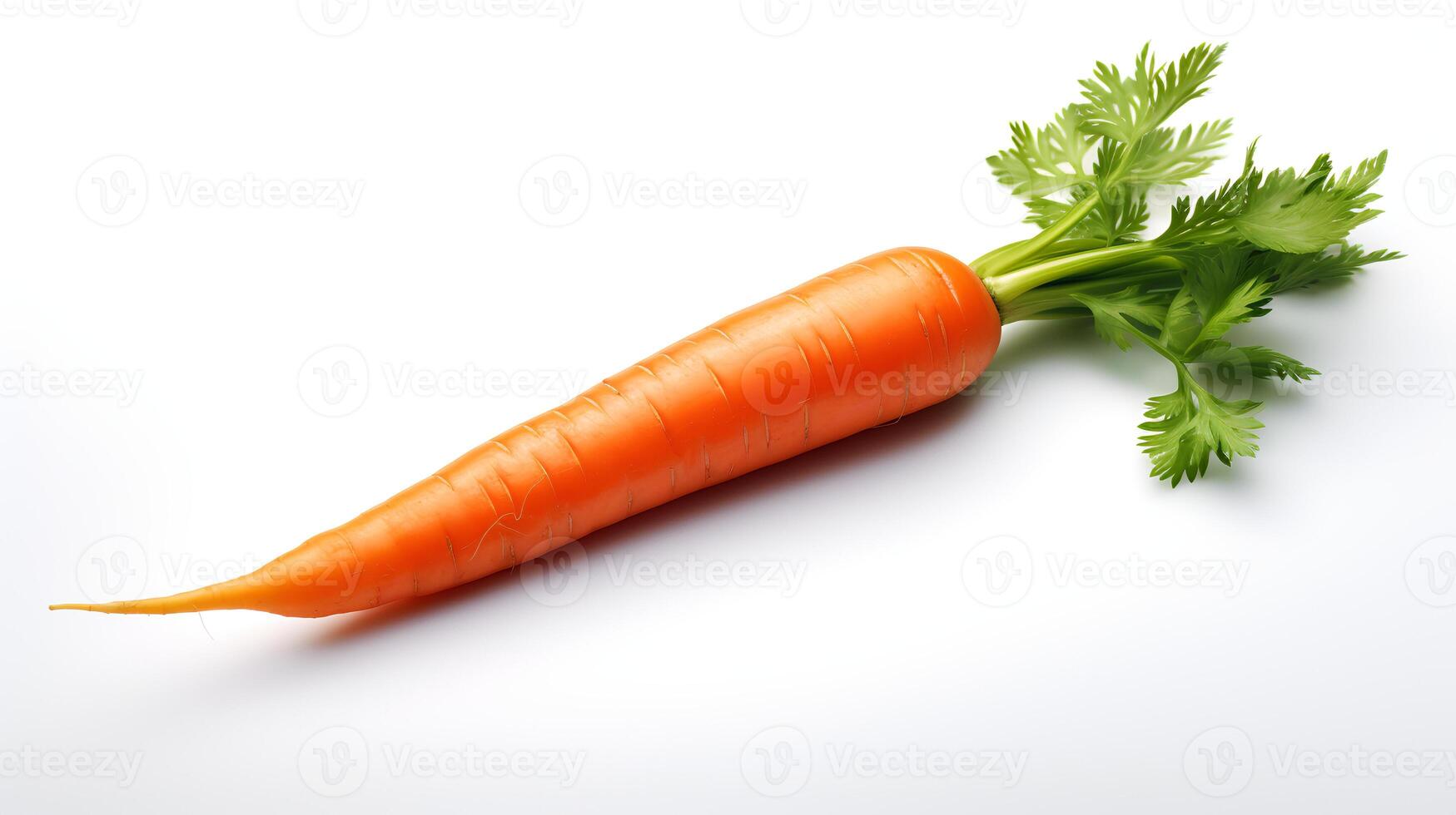 Photo of Carrot isolated on white background. generative ai