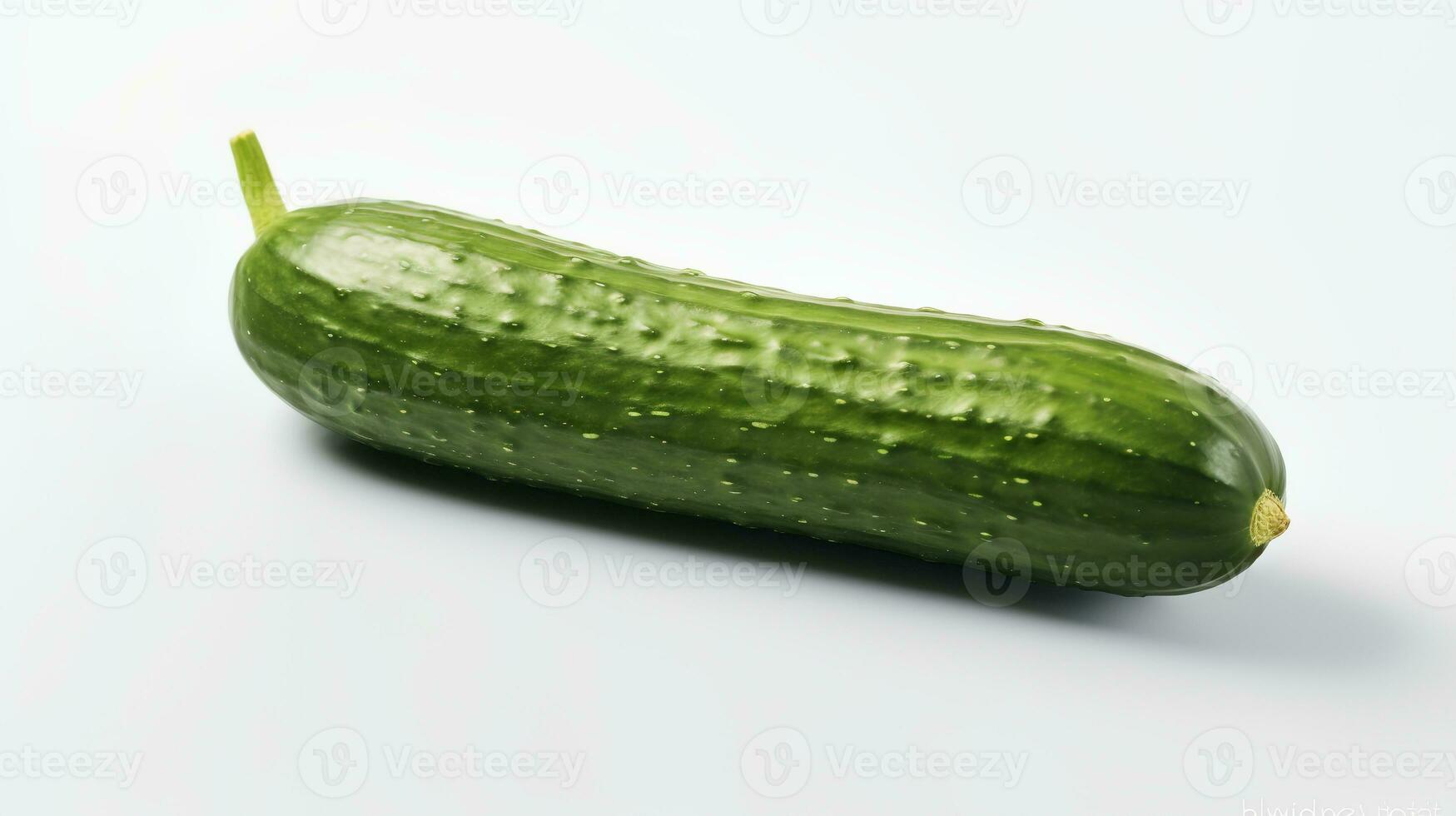 Photo of Cucumbers isolated on white background. generative ai