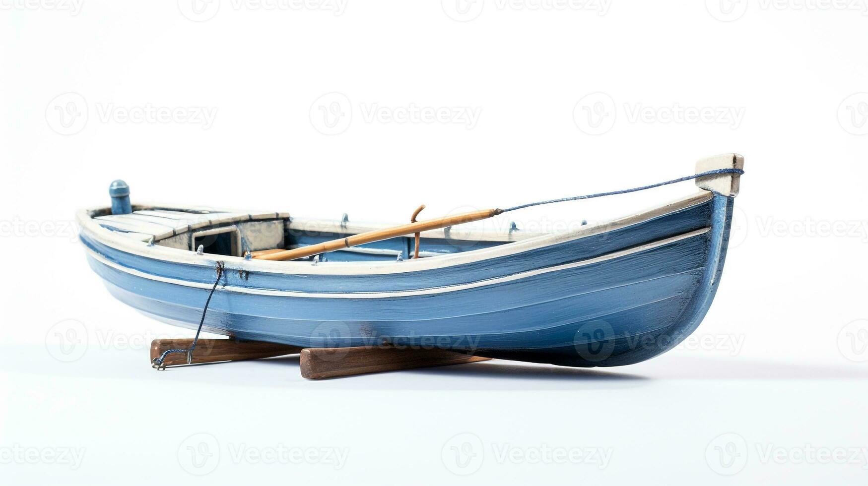 Displaying a 3D miniature Dinghy. Generative AI photo